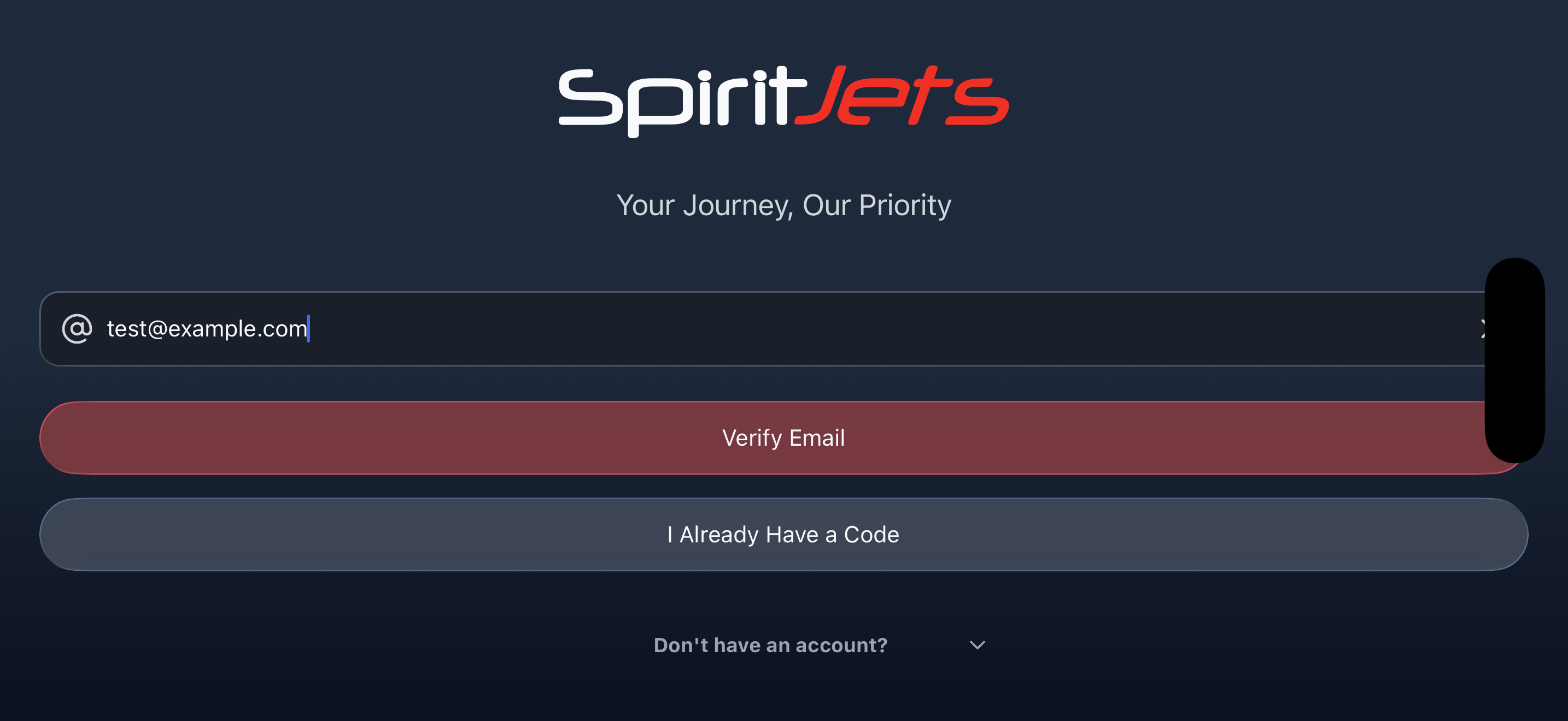 Login screen - landscape